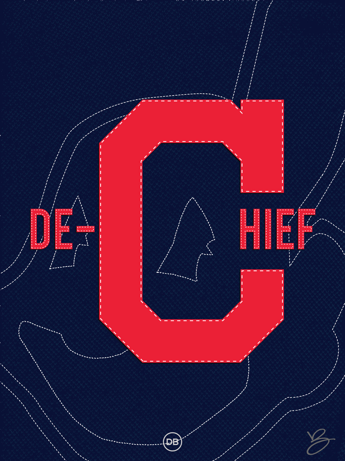 David Bernie De-Chief Wahoo Indian Country 52 Week 14