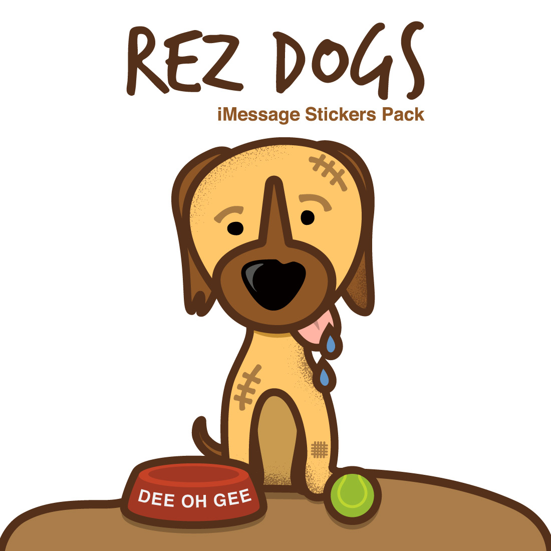 David Bernie Rez Dogs iMessage Stickers App iOS