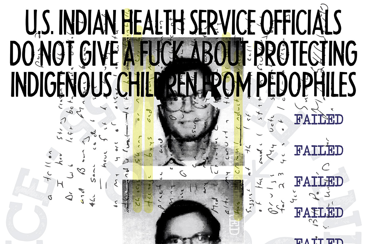 David Bernie Print Poster Graphic Design Indian Country 52 Week #6 Pedophile Shuffle