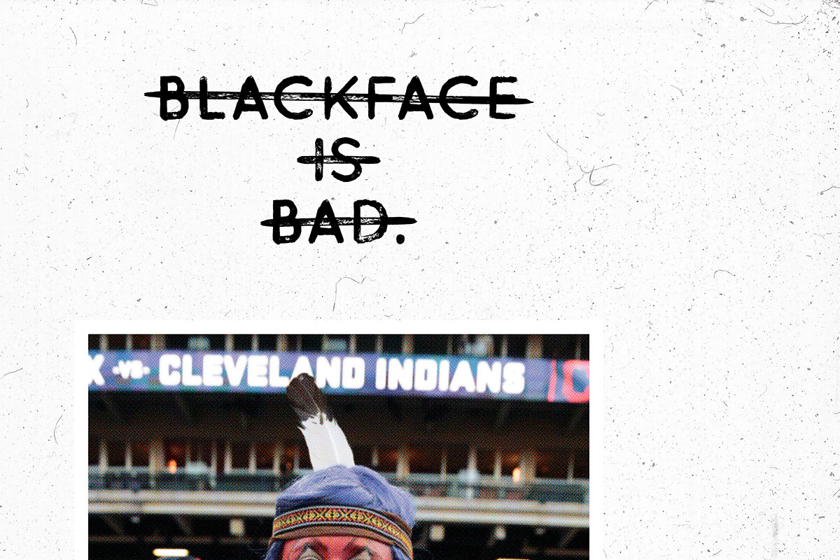 David Bernie Print Poster Graphic Design Art Indian Cleveland Indians Chief Wahoo Redface Racism Country 52 Week #12 Redface