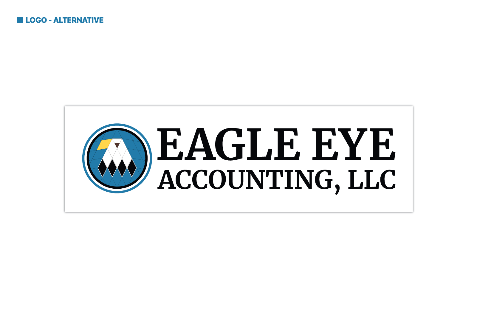 David Bernie Graphic Design Logo Eagle Eye Accounting, LLC Faith Wallowingbull