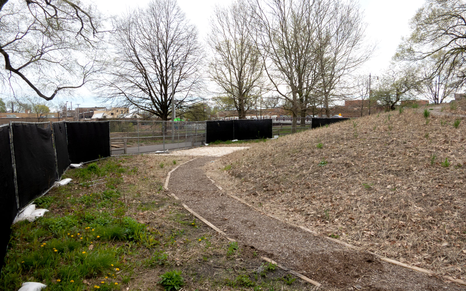 David Bernie Photos Photography Abandoned Coil Mounds Lawrence Santiago X Chicago Native Art American Indian Center AIC Heather Miller Chicago Public Arts Group CPAG Maryrose Pavkovic Horner Park 4000N Northwest Portage Walking Museum Abandoned May 8 2022