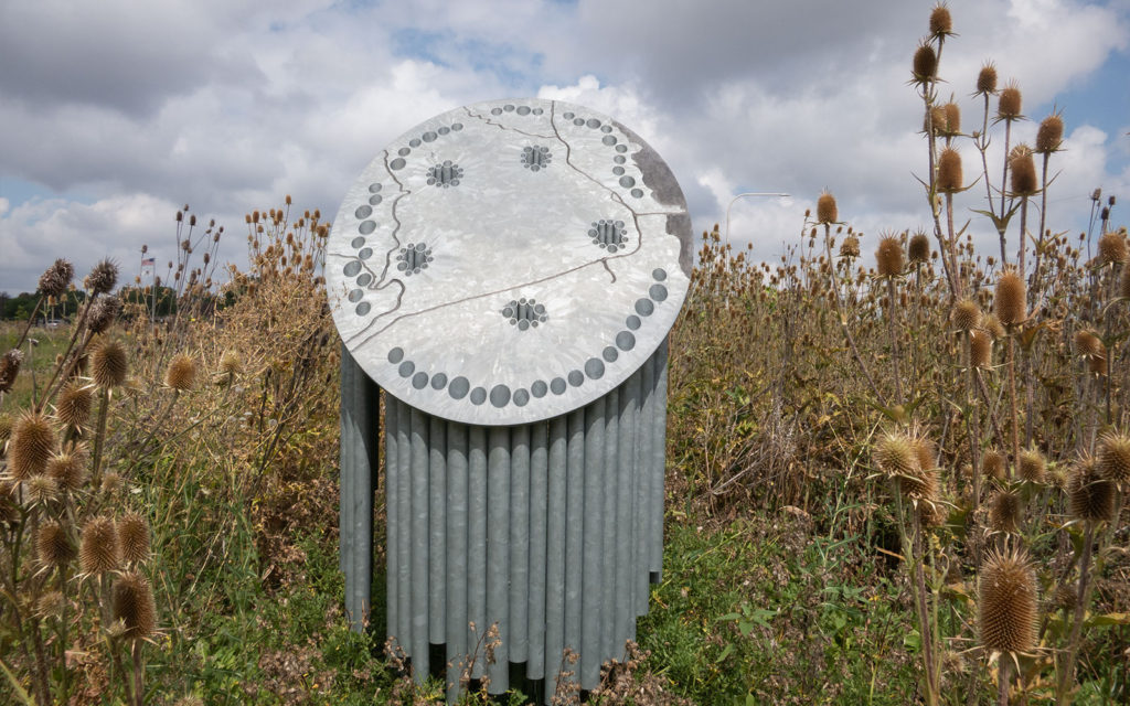 David Bernie Photos Photography Abandoned Metal Sculpture Jame Topper Lawrence Santiago X Chicago Native Art American Indian Center AIC Heather Miller Chicago Public Arts Group CPAG Maryrose Pavkovic Dunning Read Conservation Area 4000N Northwest Portage Walking Museum