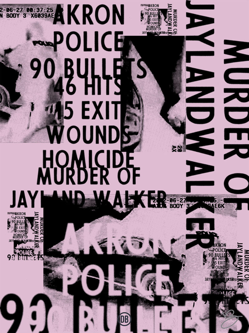 David Bernie Art Posters Print World News 69 Akron Police Jayland Walker Homicide Black Lives Matter