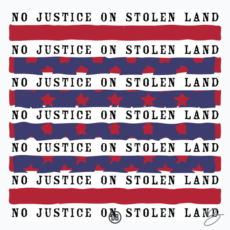 David Bernie Poster Print Native American First Nations Broken Treaty Treaties U.S. Government Federal Policy Colonization White Supremacy United States of Racism No Justice on Stolen Land