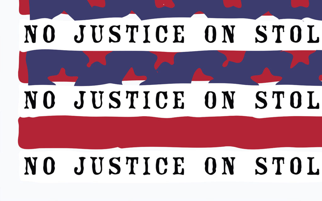 David Bernie Poster Print Native American First Nations Broken Treaty Treaties U.S. Government Federal Policy Colonization White Supremacy United States of Racism No Justice on Stolen Land