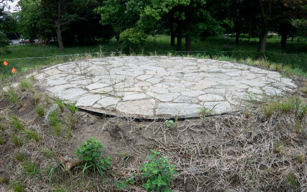 David Bernie Photos Photography Abandoned Coil Mounds Land Art Lawrence Santiago X Chicago Native Art American Indian Center AIC Heather Miller Chicago Public Arts Group CPAG Maryrose Pavkovic Horner Park 4000N Northwest Portage Walking Museum Abandoned 2023