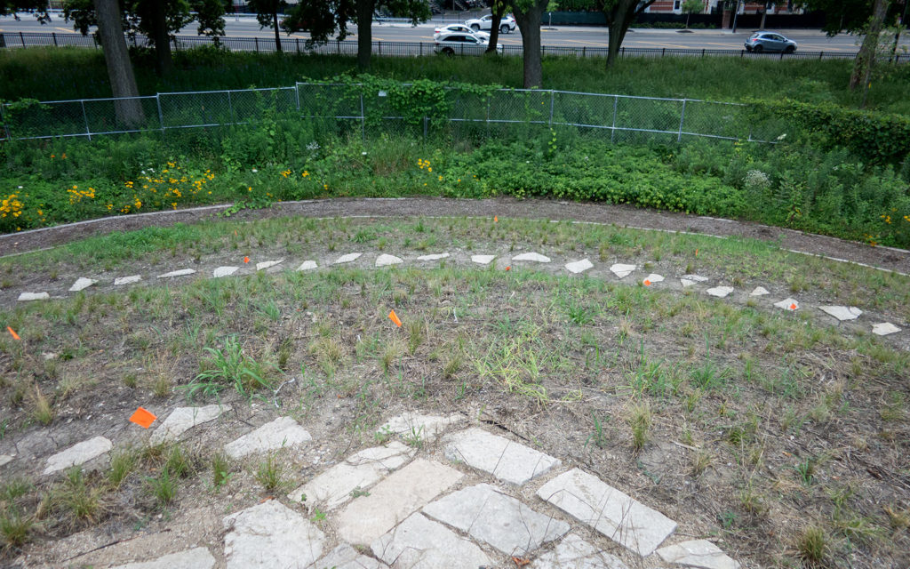 David Bernie Photos Photography Abandoned Coil Mounds Land Art Lawrence Santiago X Chicago Native Art American Indian Center AIC Heather Miller Chicago Public Arts Group CPAG Maryrose Pavkovic Horner Park 4000N Northwest Portage Walking Museum Abandoned 2023