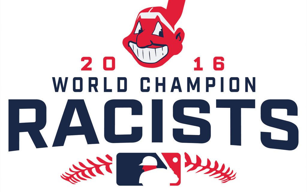 David Bernie Poster Print Native American First Nations Death to Mascots Cleveland Indians Chief Wahoo Baseball MLB World Champion Racists