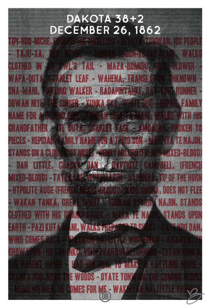 David Bernie Art Posters Print Newberry Library Collection Chicago Native American Indian Abraham Lincoln Dakota 38 +2 Mass Executioner