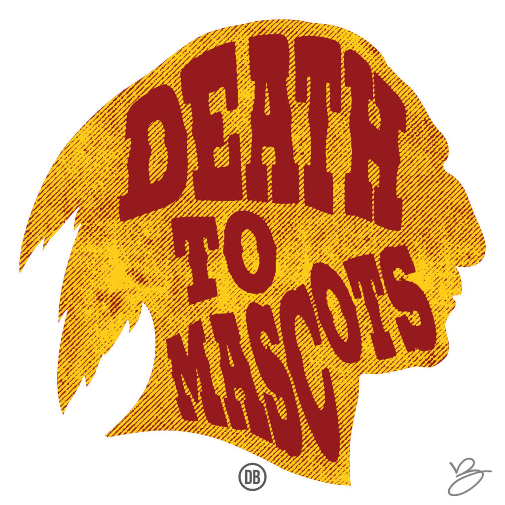 David Bernie Art Posters Print Newberry Library Collection Chicago Team Death to Mascots Washington Redskins National Football League