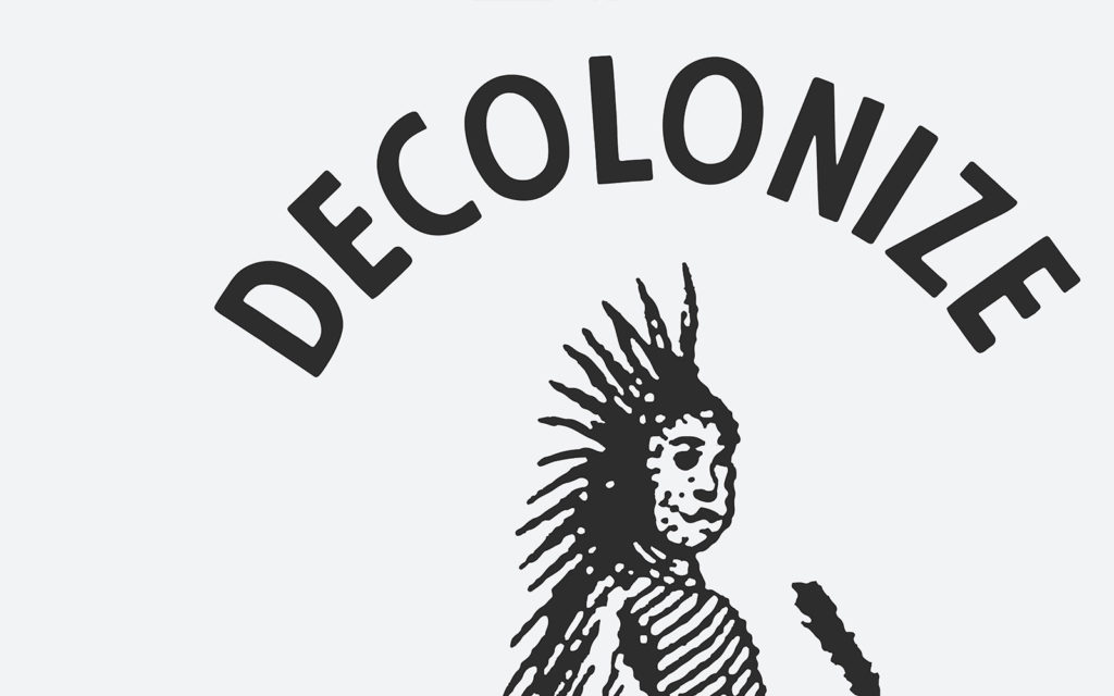 David Bernie Poster Print Native American First Nations City of Chicago Seal Indian Mascot Gentrifiers Gentrification Colonization Westward Expansion Decolonize