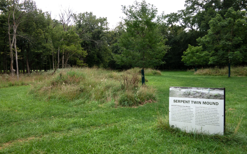 David Bernie Photos Photography Abandoned Twin Serpent Mounds Lawrence Santiago X Chicago Native Art American Indian Center AIC Heather Miller Chicago Public Arts Group CPAG Maryrose Pavkovic Schiller Woods 4000N Northwest Portage Walking Museum Abandoned August 26 2023