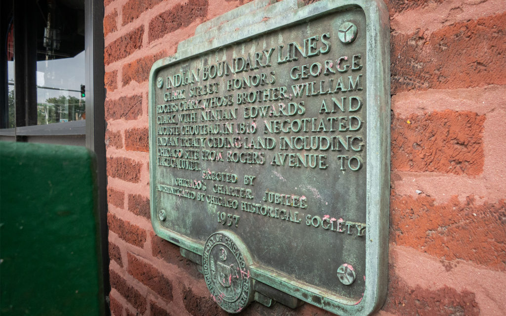 David Bernie Photos Photography Indian Boundary Lines Plaque Native American Chicago 1816 Treaty of St. Louis Rogers Park