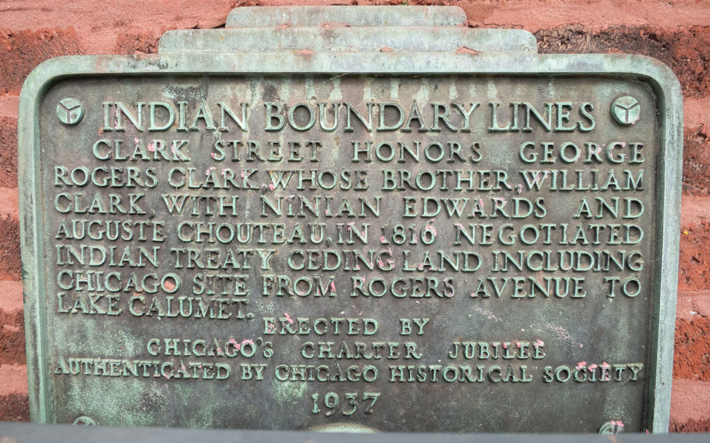 David Bernie Photos Photography Indian Boundary Lines Plaque Native American Chicago 1816 Treaty of St. Louis Rogers Park