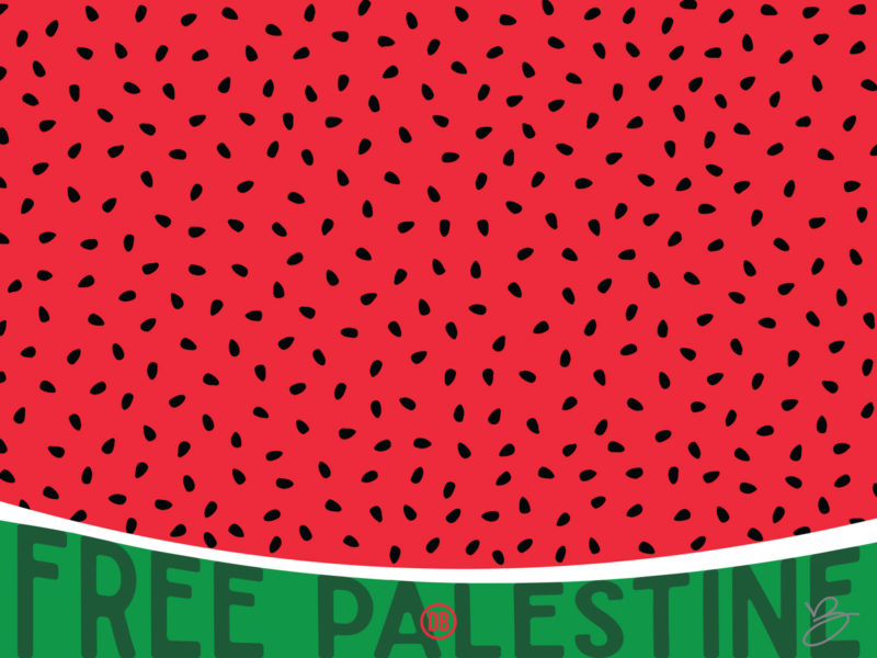 David Bernie Art Posters Print Indigenous Free Gaza Palestine End Israeli Apartheid Open-Air Prison Human Rights Genocide Watermelon