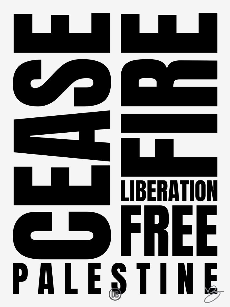 David Bernie Art Posters Print Indigenous Free Gaza Palestine End Israeli Apartheid Open-Air Prison Human Rights Genocide Cease Fire