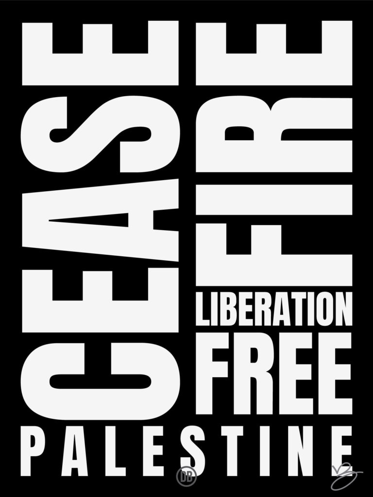 David Bernie Art Posters Print Indigenous Free Gaza Palestine End Israeli Apartheid Open-Air Prison Human Rights Genocide Cease Fire