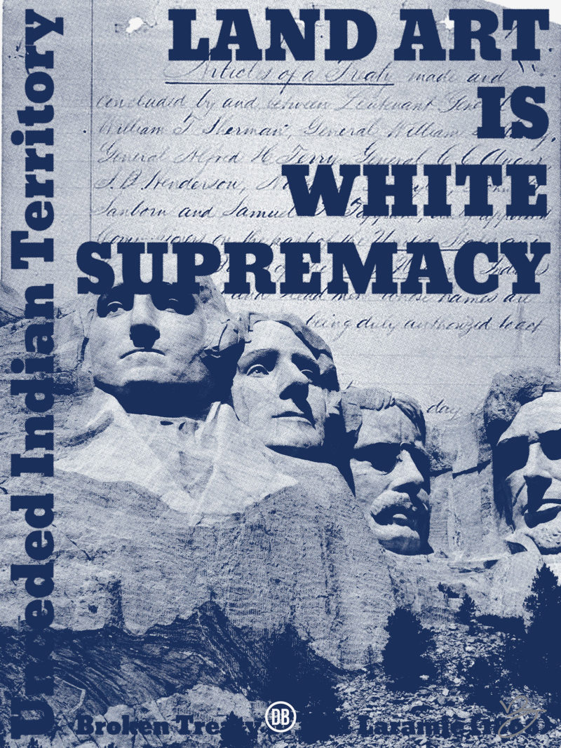 David Bernie Art Posters Print Native American Land Art is Manifest Destiny White Supremacy