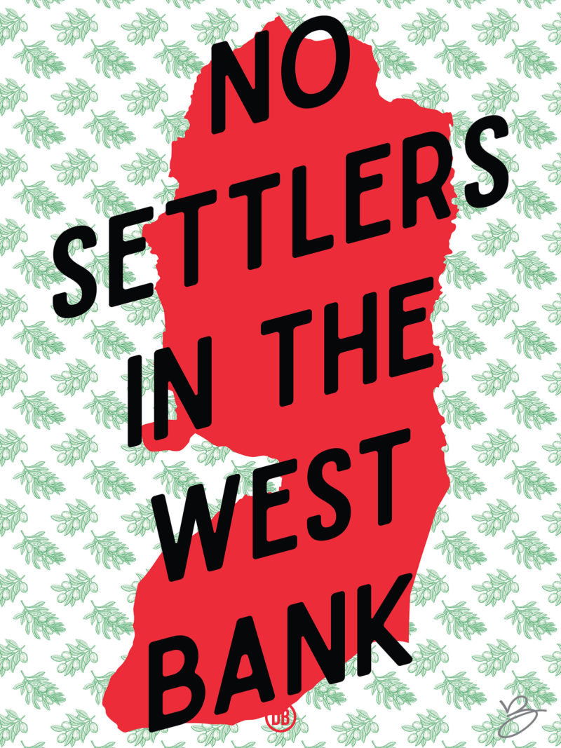 David Bernie Art Posters Print Indigenous Free Gaza Palestine End Israeli Apartheid Open-Air Prison Human Rights Genocide West Bank Settlers Occupiers