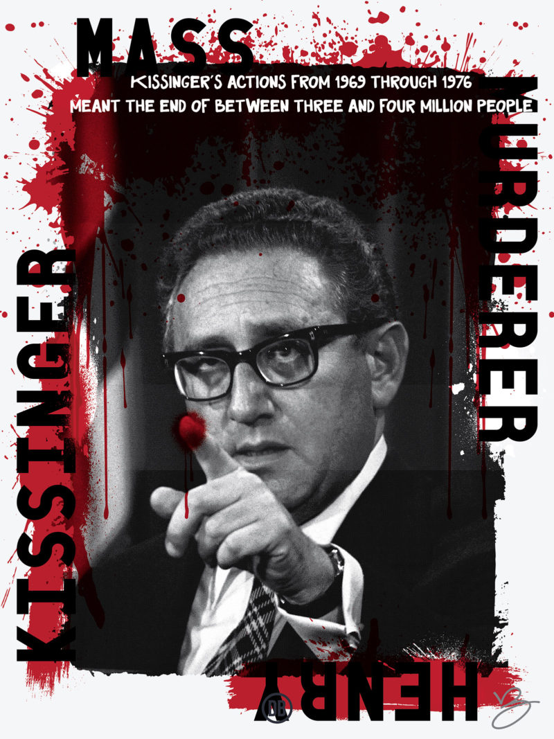 David Bernie Art Posters Print World News 87 Henry Kissinger Cambodia Chile Pakistan Bangladesh Indonesia East Timor Kurds Genocide Mass Murderer War Criminal