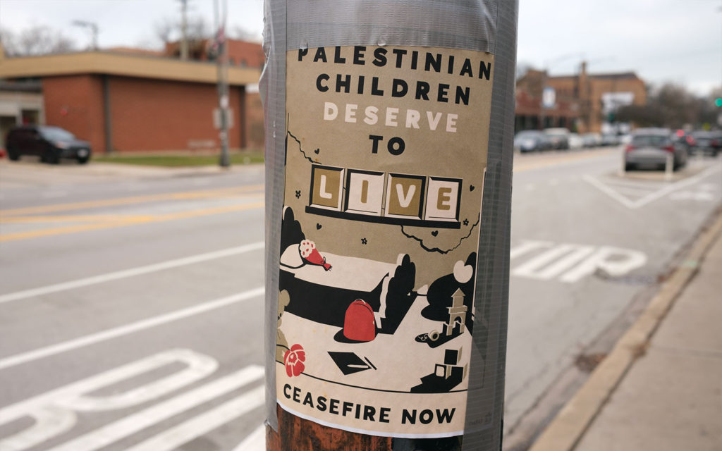 David Bernie Photos Photography Free Palestine Gaza Street Art Tags Signs Prints Murals Flags Chicago Hyde Park Southside