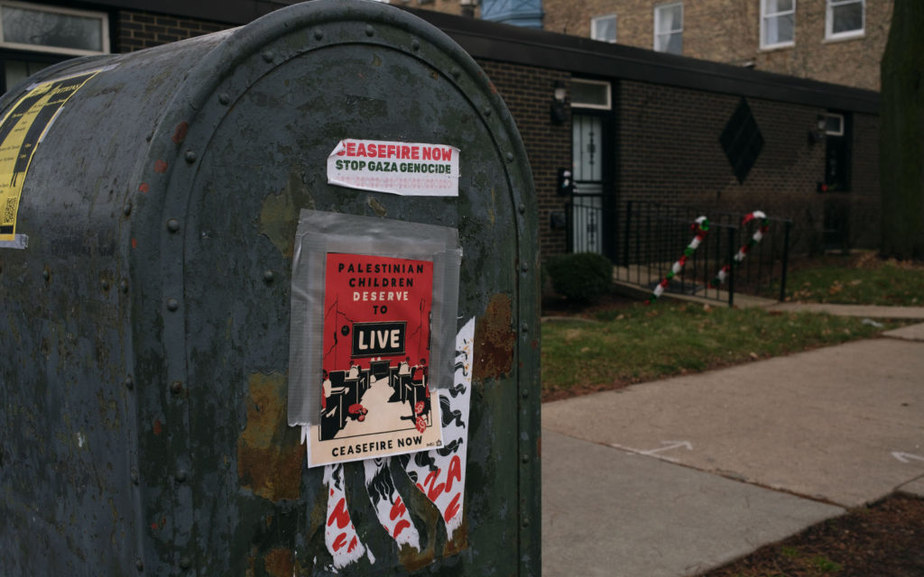 David Bernie Photos Photography Free Palestine Gaza Street Art Tags Signs Prints Murals Flags Chicago Hyde Park Southside