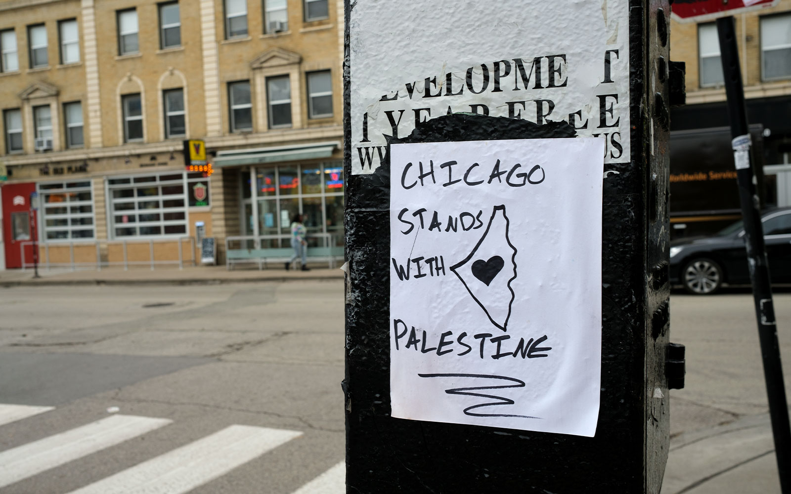 David Bernie Photos Photography Free Palestine Gaza Street Art Tags Signs Prints Murals Flags Chicago Rogers Park Broadway