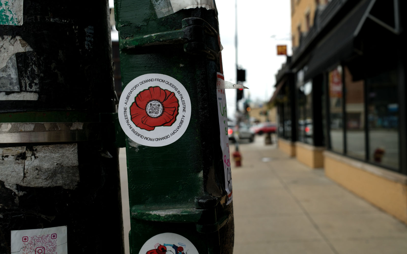 David Bernie Photos Photography Free Palestine Gaza Street Art Tags Signs Prints Murals Flags Chicago Rogers Park Broadway