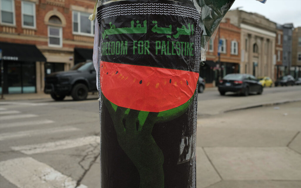 David Bernie Photos Photography Free Palestine Gaza Street Art Tags Signs Stickers Prints Murals Flags Chicago Logan Square