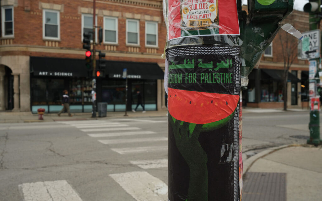 David Bernie Photos Photography Free Palestine Gaza Street Art Tags Signs Stickers Prints Murals Flags Chicago Logan Square