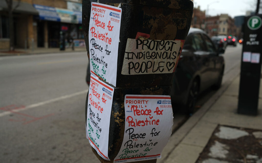 David Bernie Photos Photography Free Palestine Gaza Street Art Tags Signs Stickers Prints Murals Flags Chicago Logan Square