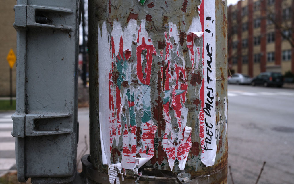 David Bernie Photos Photography Free Palestine Gaza Street Art Tags Signs Prints Murals Flags Chicago Rogers Park Broadway