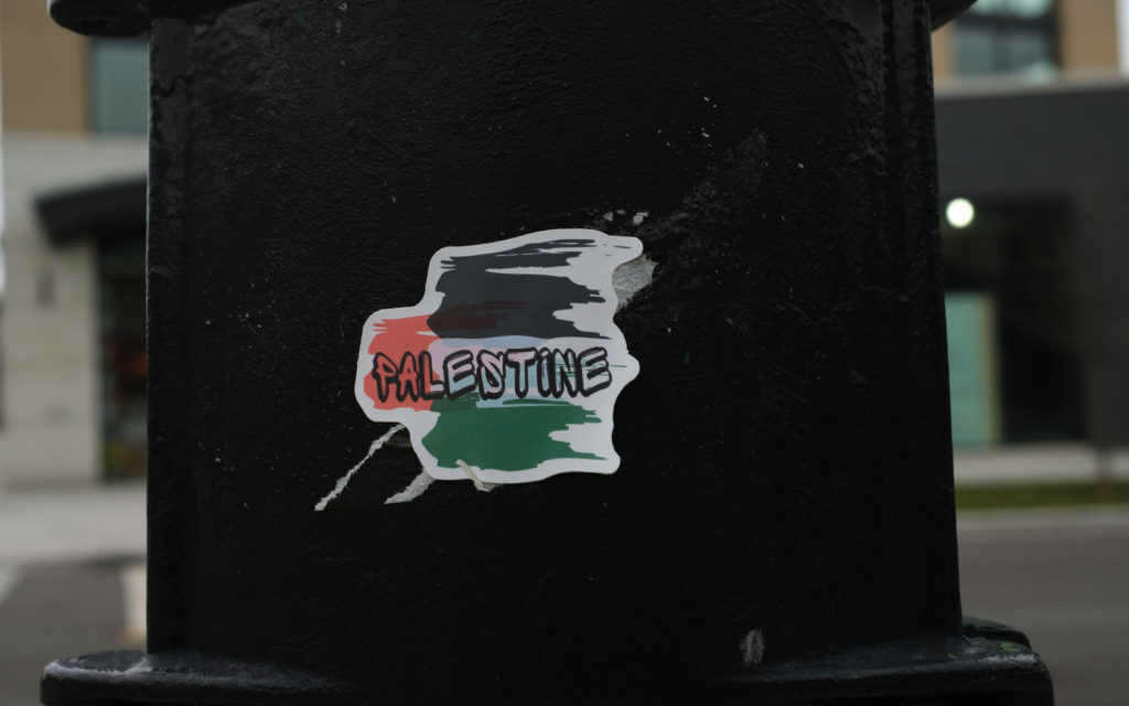 David Bernie Photos Photography Free Palestine Gaza Street Art Tags Signs Prints Murals Flags Chicago Uptown Broadway Lawrence