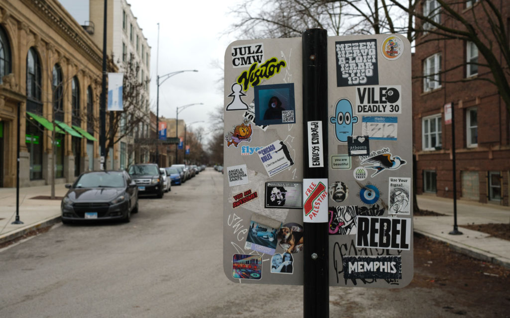 David Bernie Photos Photography Free Palestine Gaza Street Art Tags Signs Prints Murals Flags Chicago Uptown Broadway Lawrence