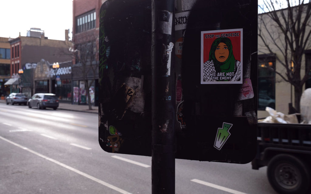 David Bernie Photos Photography Free Palestine Gaza Street Art Tags Signs Stickers Prints Murals Flags Chicago Wicker Park