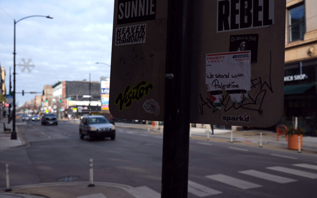 David Bernie Photos Photography Free Palestine Gaza Street Art Tags Signs Stickers Prints Murals Flags Chicago Wicker Park