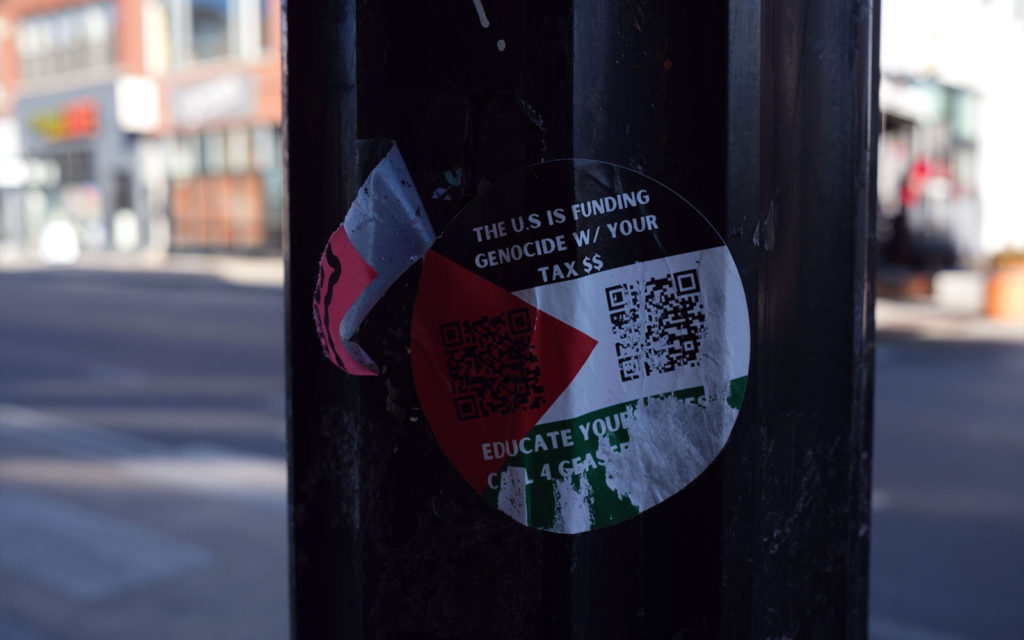 David Bernie Photos Photography Free Palestine Gaza Street Art Tags Signs Stickers Prints Murals Flags Chicago Wicker Park