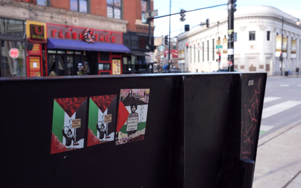 David Bernie Photos Photography Free Palestine Gaza Street Art Tags Signs Stickers Prints Murals Flags Chicago Wicker Park