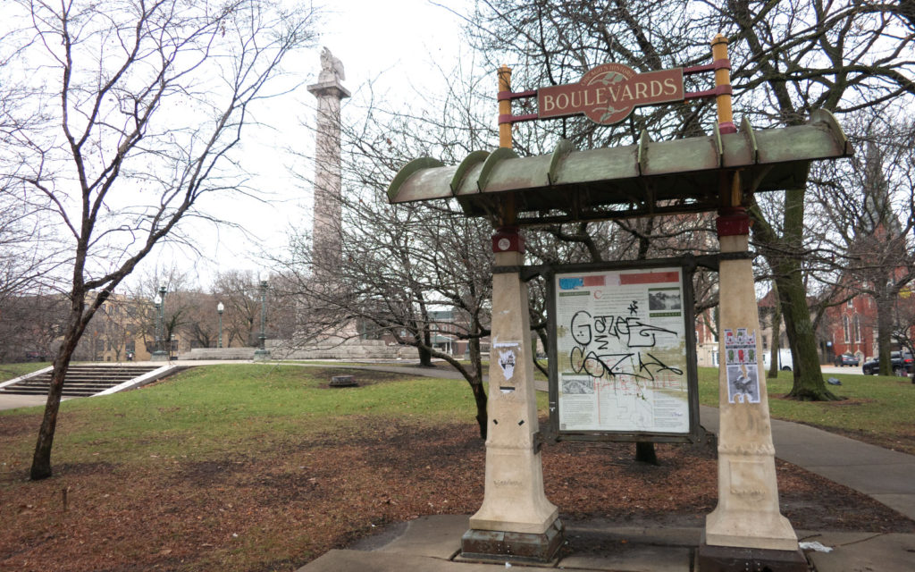 David Bernie Photos Photography Native American Chicago Illinois Centennial Monument Hiawatha Logan Square Colonization