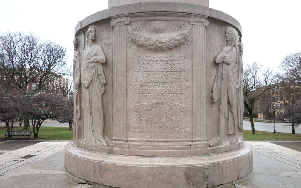 David Bernie Photos Photography Native American Chicago Illinois Centennial Monument Hiawatha Logan Square Colonization