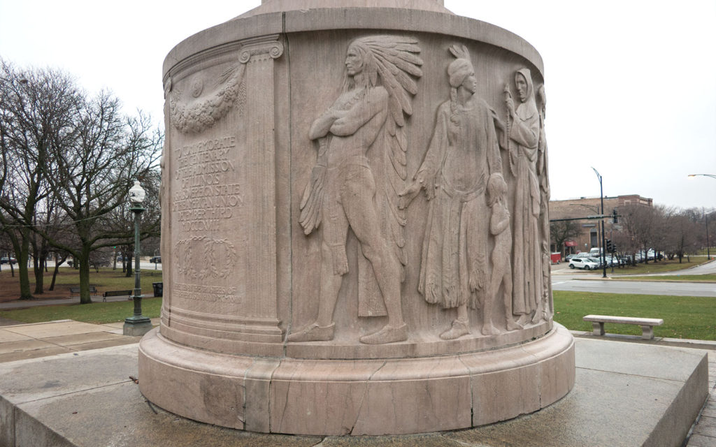 David Bernie Photos Photography Native American Chicago Illinois Centennial Monument Hiawatha Logan Square Colonization