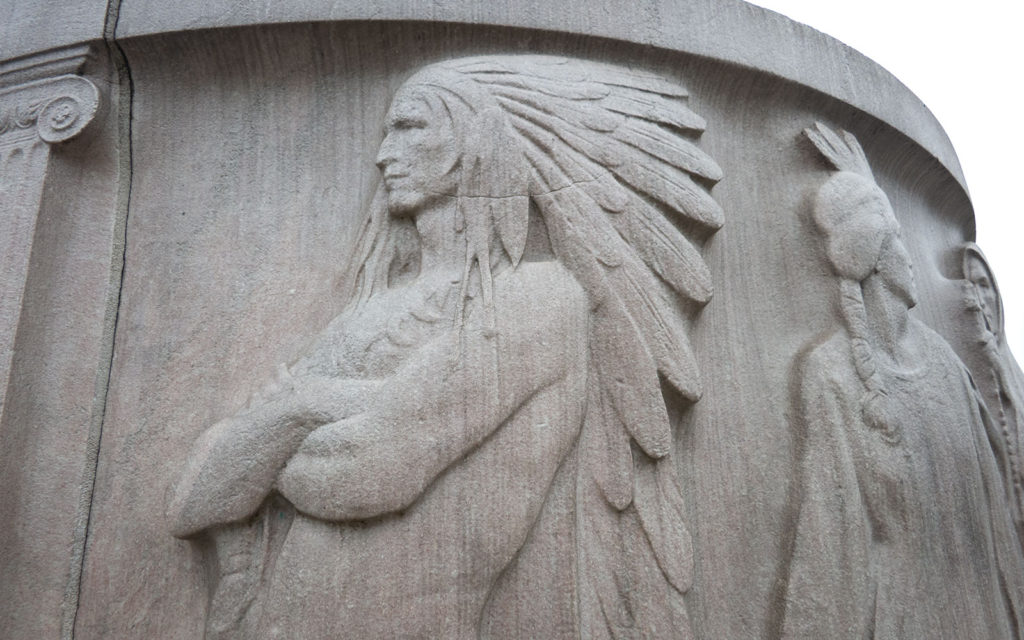 David Bernie Photos Photography Native American Chicago Illinois Centennial Monument Hiawatha Logan Square Colonization