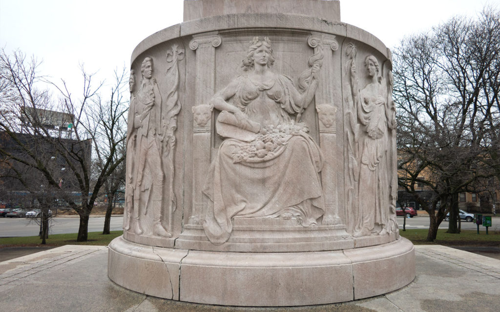 David Bernie Photos Photography Native American Chicago Illinois Centennial Monument Hiawatha Logan Square Colonization