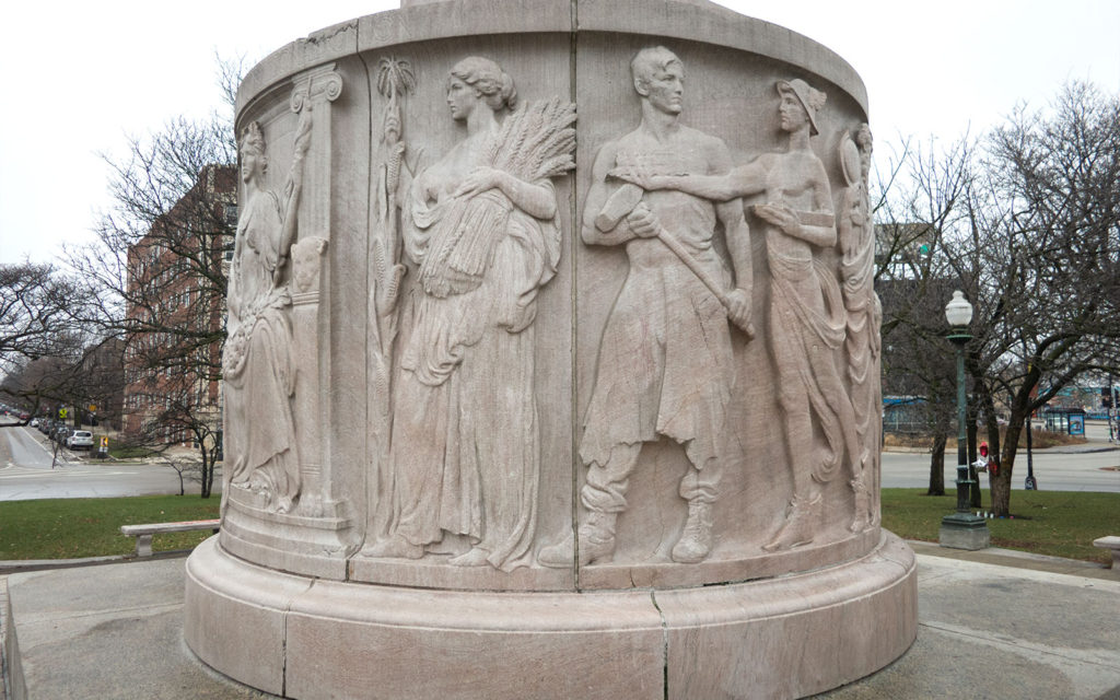 David Bernie Photos Photography Native American Chicago Illinois Centennial Monument Hiawatha Logan Square Colonization