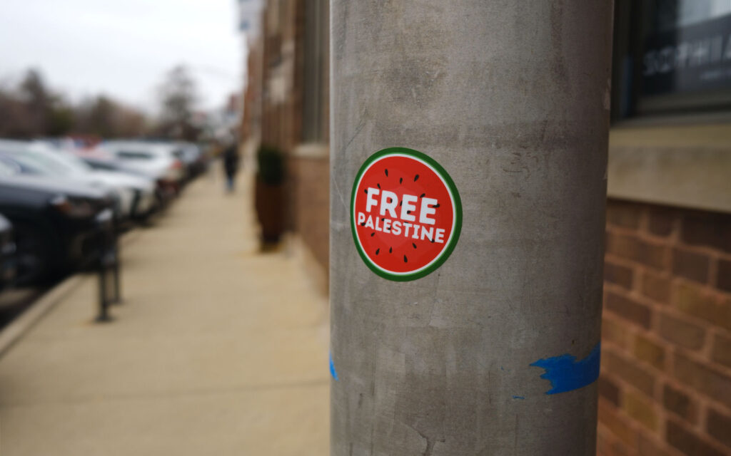 David Bernie Photos Photography Free Palestine Gaza Street Art Tags Signs Stickers Prints Murals Flags Chicago Ravenswood North Center