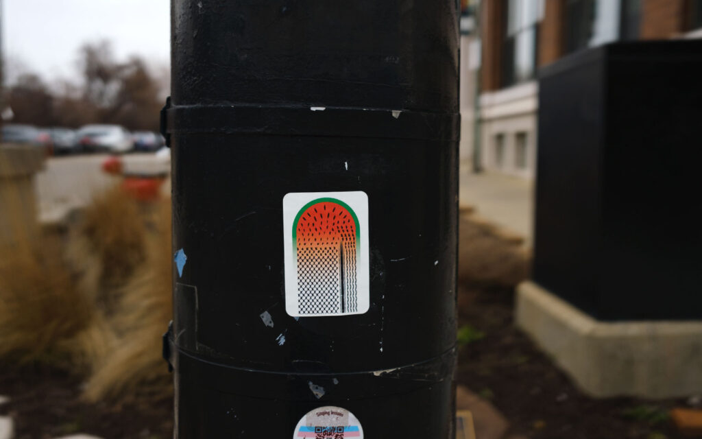 David Bernie Photos Photography Free Palestine Gaza Street Art Tags Signs Stickers Prints Murals Flags Chicago Ravenswood North Center