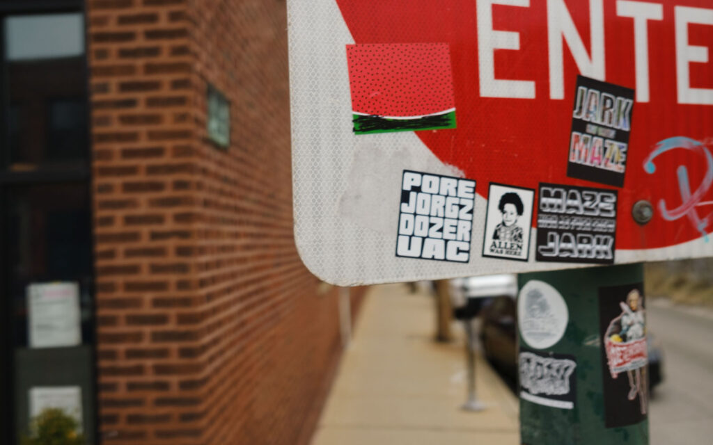 David Bernie Photos Photography Free Palestine Gaza Street Art Tags Signs Stickers Prints Murals Flags Chicago Ravenswood North Center