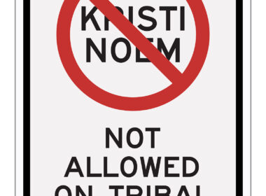 David Bernie Art Posters Print Indigenous Native American First Nations Reservations Reserves On Tribal Grounds Kristi Noem Not Allowed on Tribal Grounds Yankton Sioux Tribe Ihanktonwan Dakota