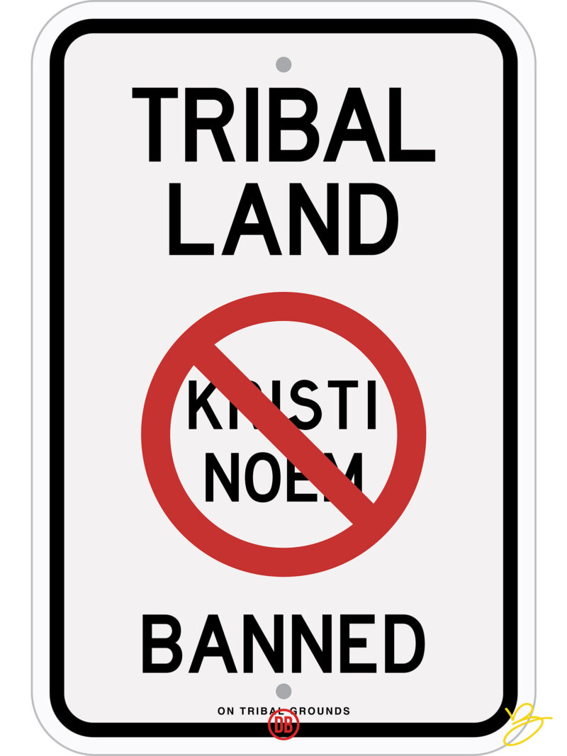 David Bernie Art Posters Print Indigenous Native American First Nations Reservations Reserves On Tribal Grounds Kristi Noem Not Allowed on Tribal Grounds Yankton Sioux Tribe Ihanktonwan Dakota